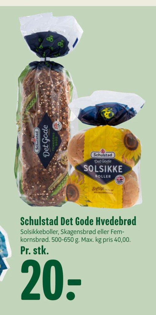 Schulstad Det Gode Hvedebrød Solsikkeboller, Skagensbrød eller Femkornsbrød, 500-650 g – Min Købmand
