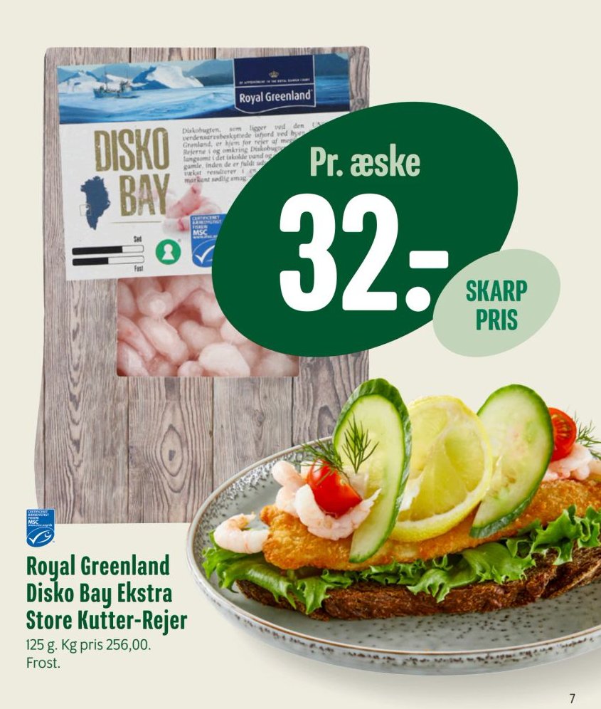 Royal Greenland Disko Bay Ekstra Store Kutter-Rejer 125 g – Min Købmand