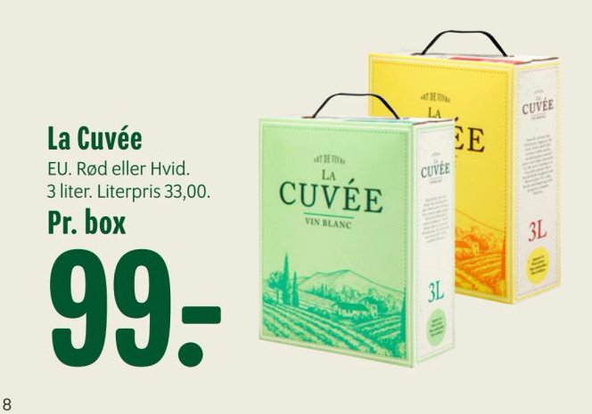 La Cuvée EU. Rød eller Hvid. 3 liter. – Min Købmand