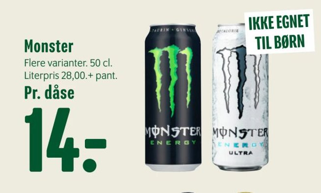 Monster Flere varianter. 50 cl. Pr. dåse – Min Købmand