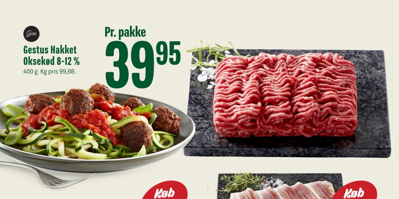 Gestus Hakket Oksekød 8-12 % 400 g – Min Købmand