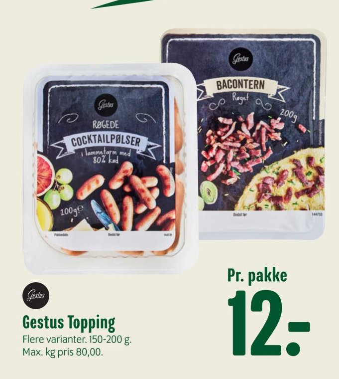 Gestus Topping Flere varianter. 150-200 g. – Min Købmand