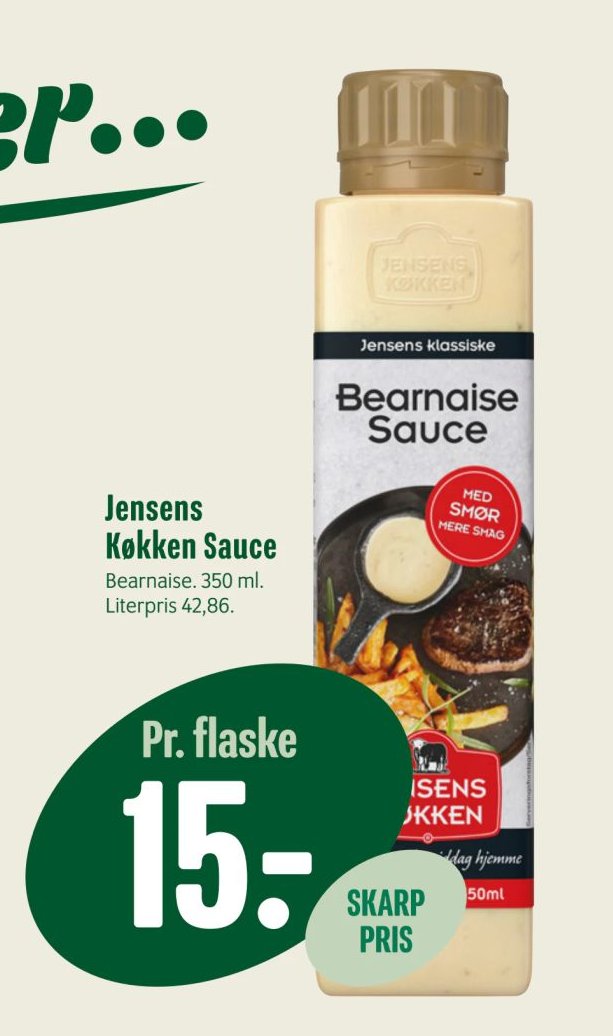 Jensens Køkken Sauce Bearnaise. 350 ml. – Min Købmand