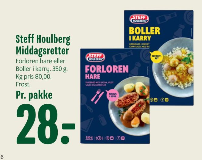 Steff Houlberg middagsretter Forloren hare eller Boller i karry. 350 g. – Min Købmand