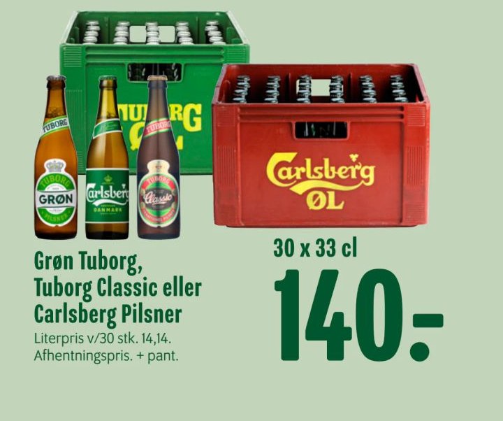 Grøn Tuborg, Tuborg Classic eller Carlsberg Pilsner – Min Købmand