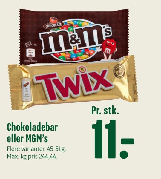 Chokoladebar eller M&M’s – Min Købmand