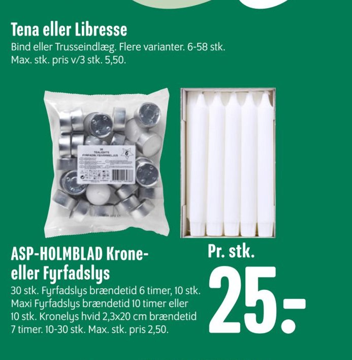 ASP-HOLMBLAD Krone- eller Fyrfadslys – Min Købmand