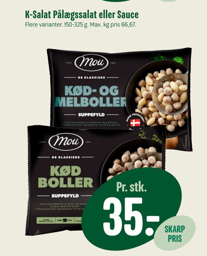 Mou Kød- og Melboller eller Kødboller – Min Købmand