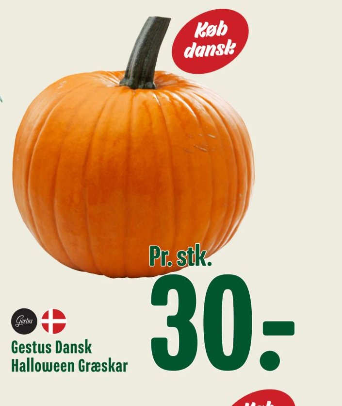 Gestus Dansk Halloween Græskar – Min Købmand