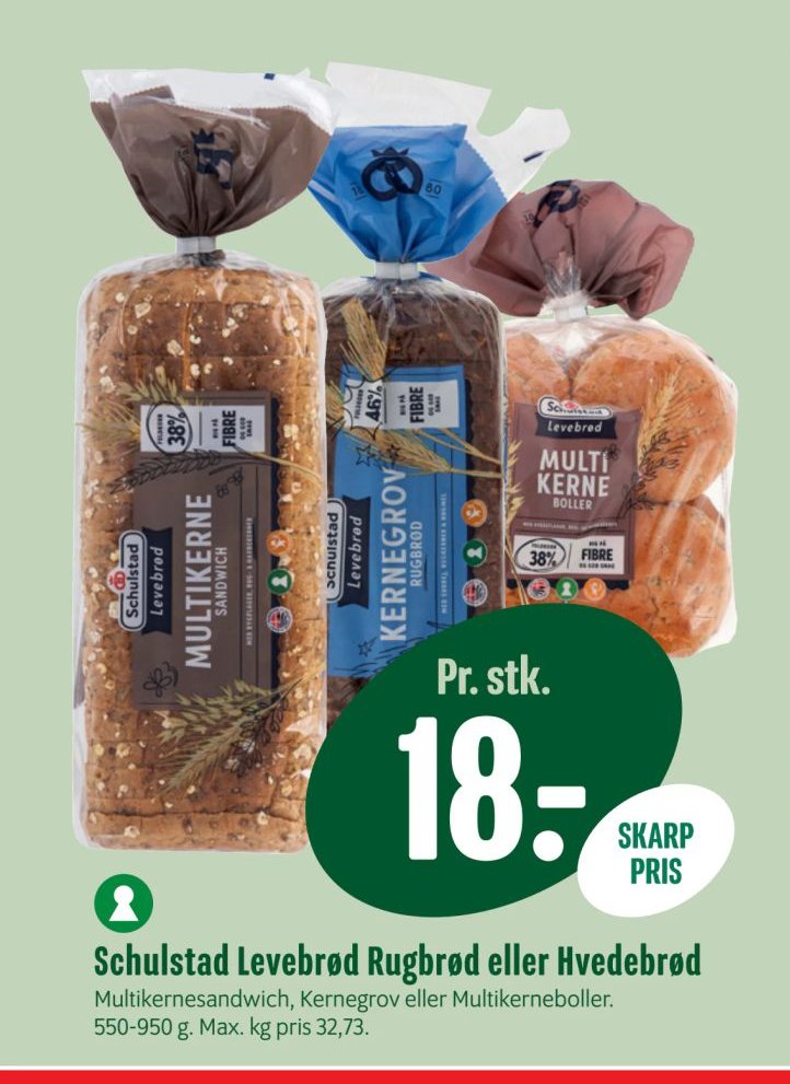 Schulstad Levebrød Rugbrød eller Hvedebrød – Min Købmand