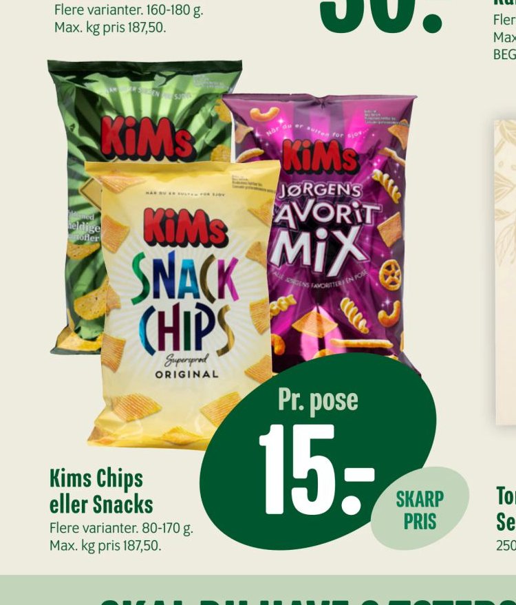 Kims Chips eller Snacks – Min Købmand