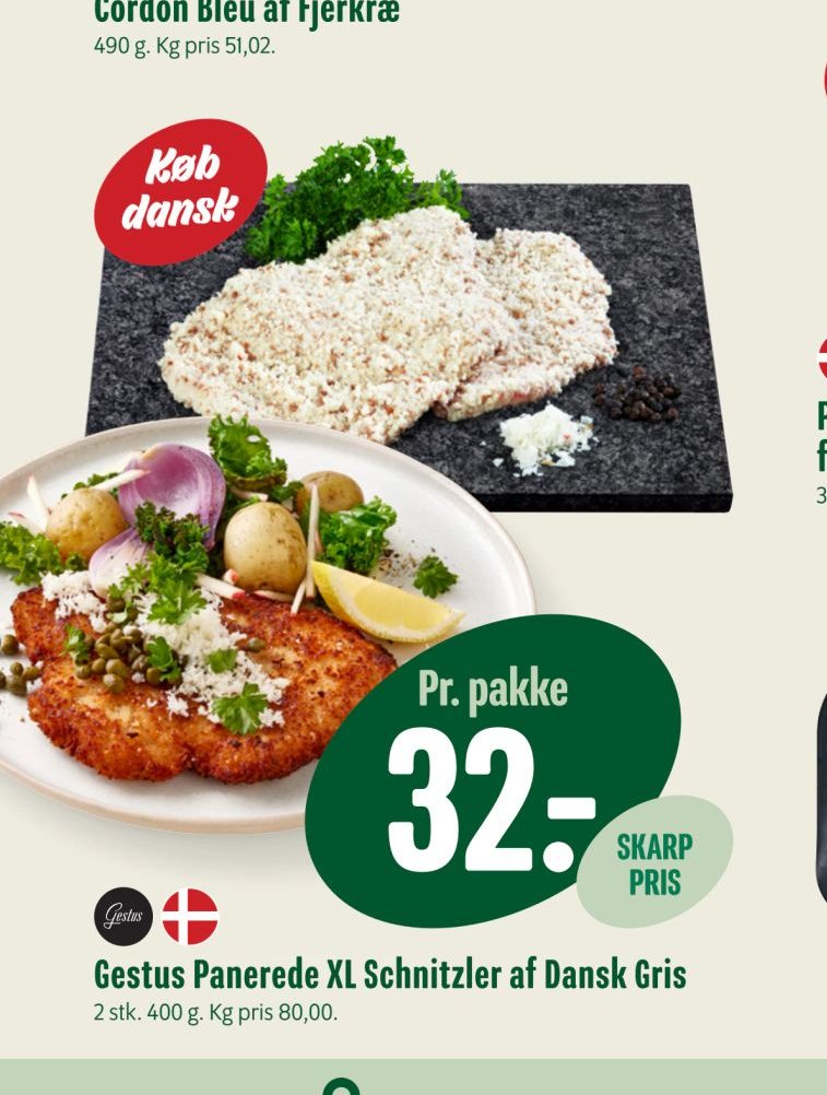 Gestus Panerede XL Schnitzler af Dansk Gris – Min Købmand