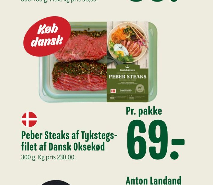 Peber Steaks af Tykstegs-filet af Dansk Oksekød – Min Købmand