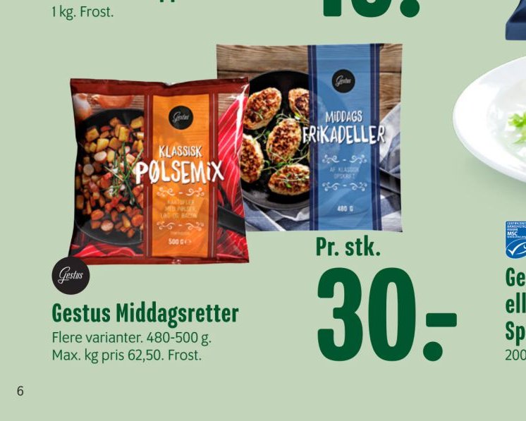 Gestus Middagsretter – Min Købmand