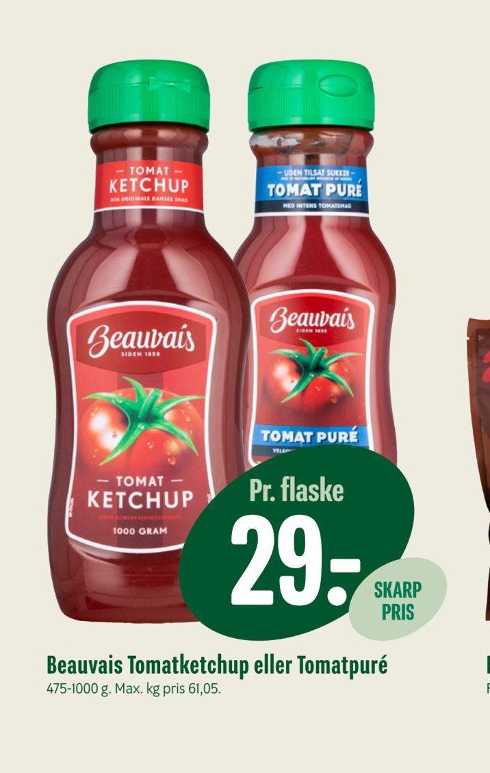 Beauvais Tomatketchup eller Tomatpuré – Min Købmand