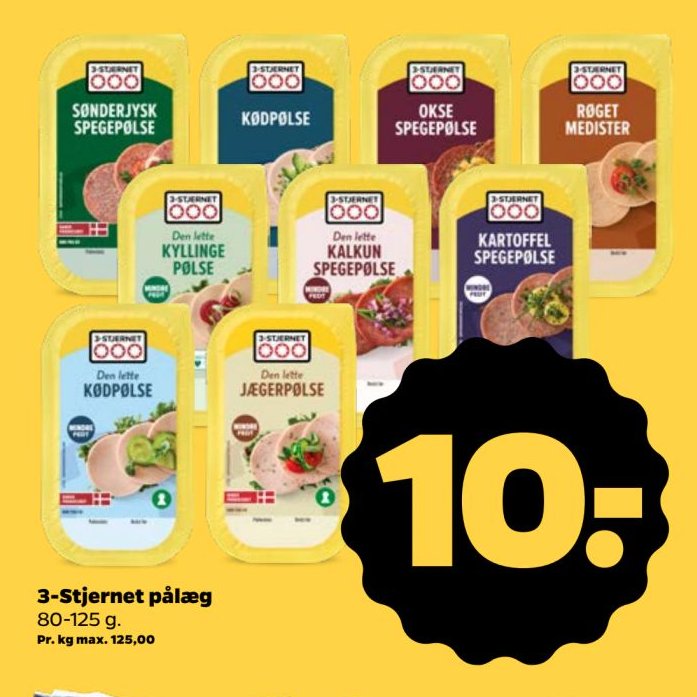 3-Stjernet pålæg 80-125 g. – Netto