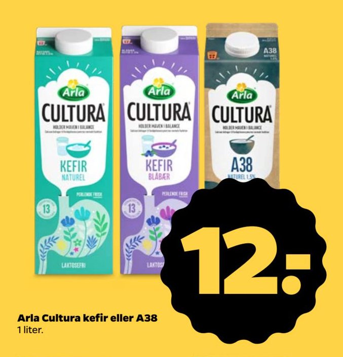 Arla Cultura kefir eller A38 1 liter. – Netto