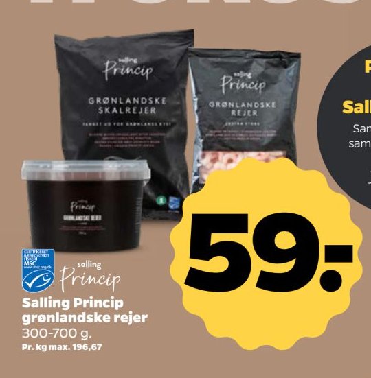 Salling Princip grønlandske rejer 300-700 g. – Netto