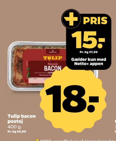 Tulip bacon postej 400 g. – Netto