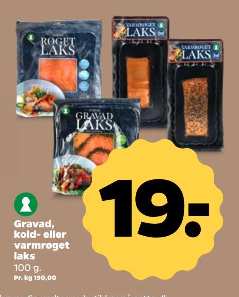 Gravad, kold- eller varmrøget laks 100 g. – Netto