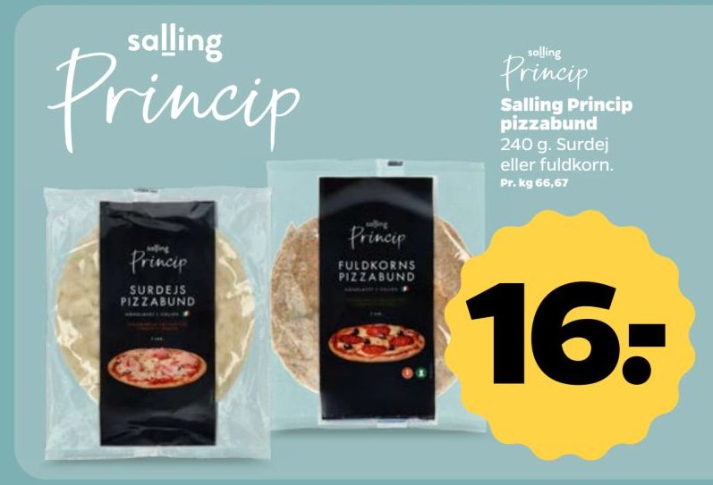 Salling Princip pizzabund 240 g. Surdej eller fuldkorn. – Netto