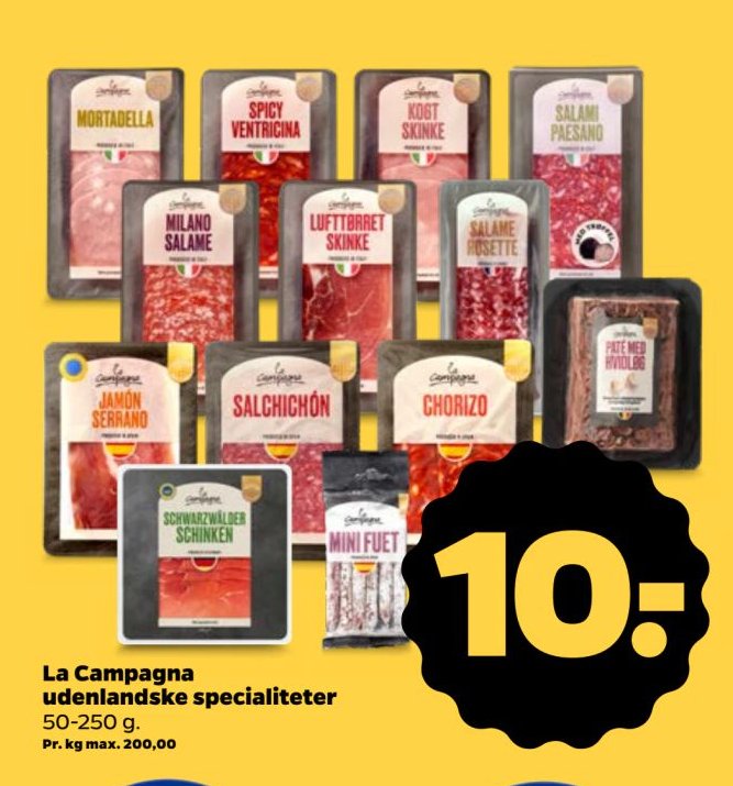 La Campagna udenlandske specialiteter 50-250 g. – Netto