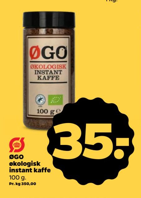 ØGO økologisk instant kaffe 100 g. – Netto