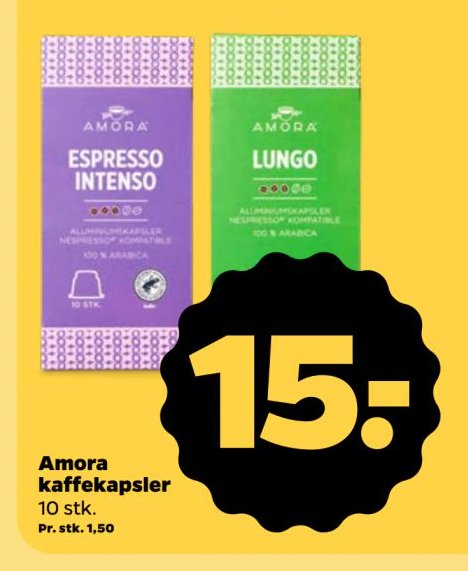 Amora kaffekapsler 10 stk. – Netto