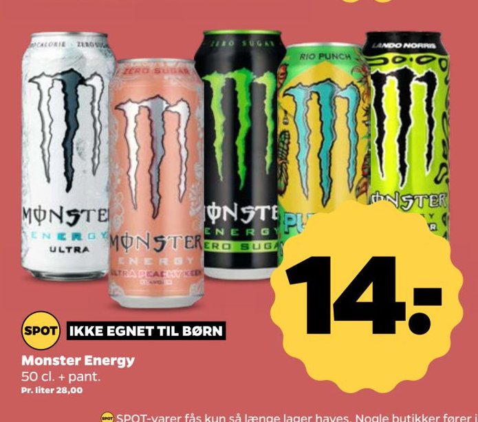 Monster Energy 50 cl. + pant. – Netto