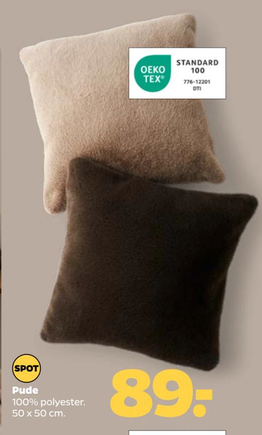 Pude 100% polyester. 50 x 50 cm. – Netto