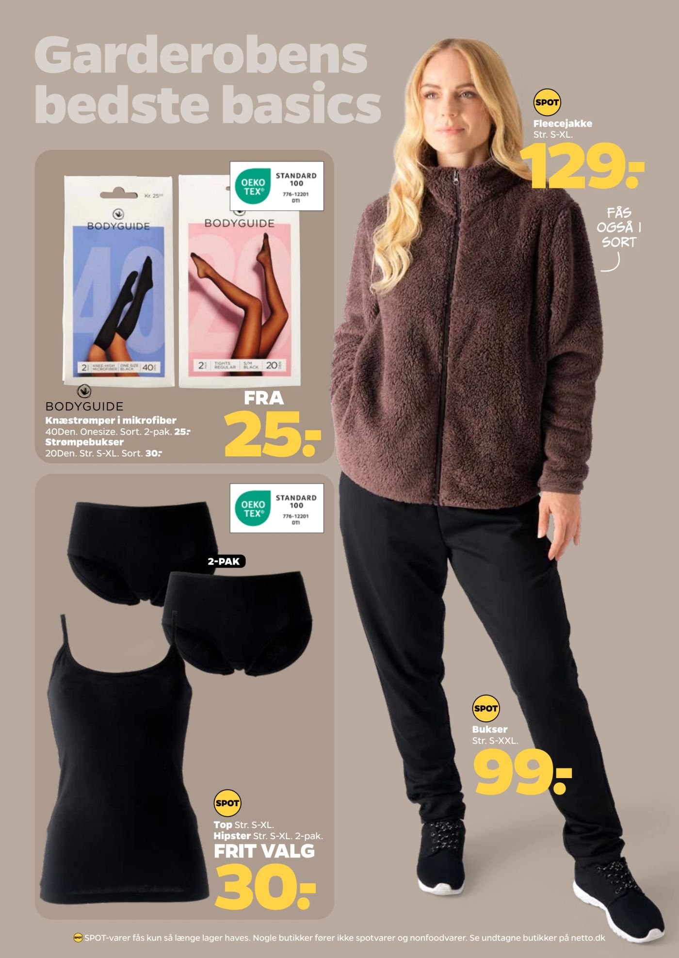 BODYGUIDE Knæstrømper i mikrofiber 40Den. Onesize. Sort. 2-pak. – Netto