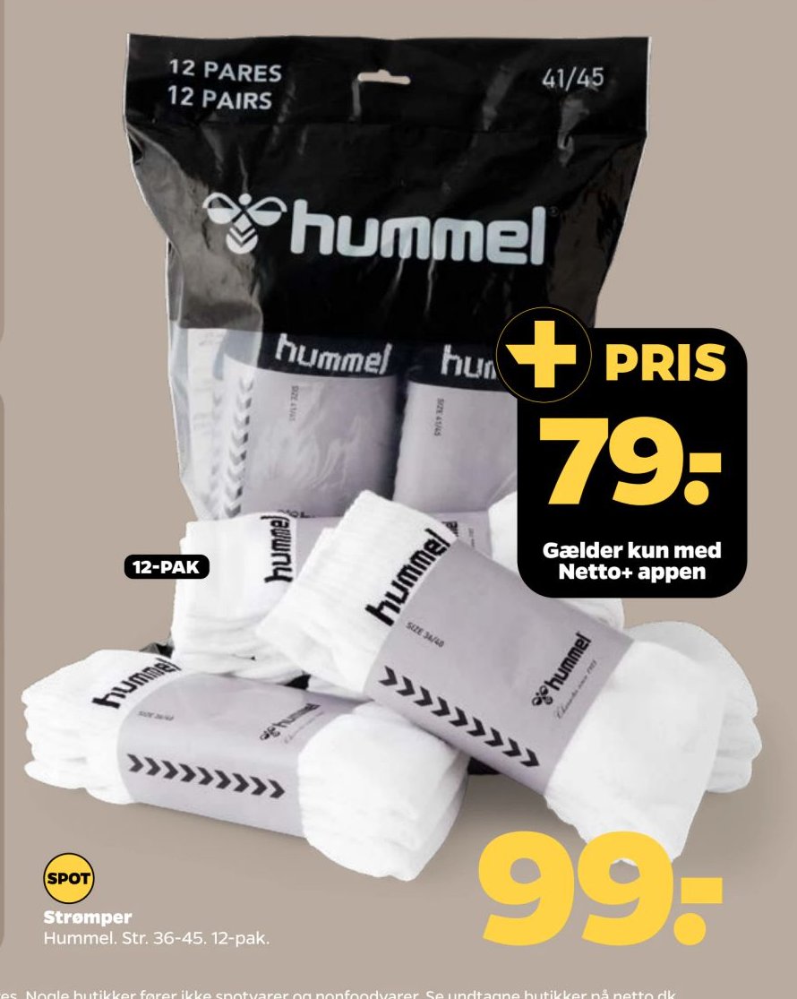 Stromper Hummel. Str. 36-45. 12-pak. – Netto