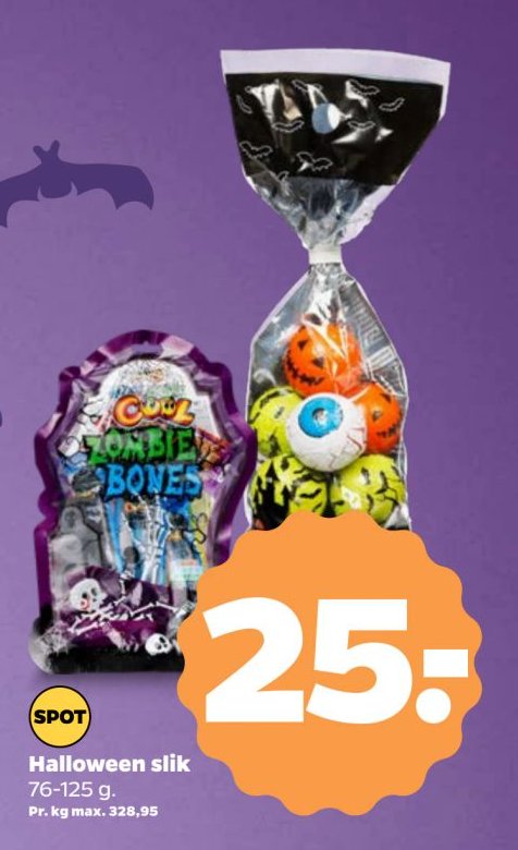 Halloween slik 76-125 g. – Netto