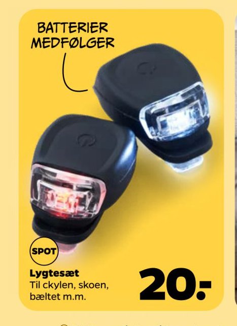 Lygtæsæt Til cyklen, skoen, bæltet m.m. – Netto