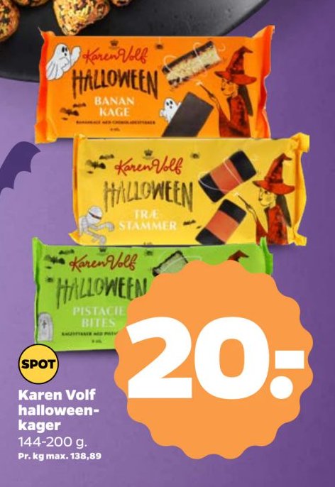 Karen Volf halloween-kager 144-200 g. – Netto