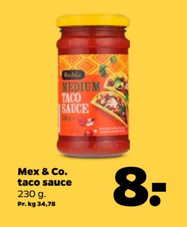 Mex & Co. taco sauce 230 g. – Netto