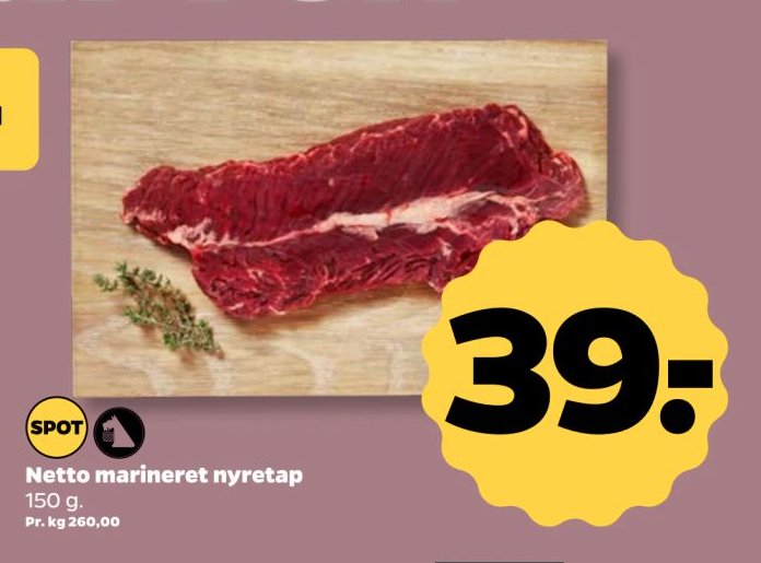 Netto marineret nyretap 150 g. – Netto