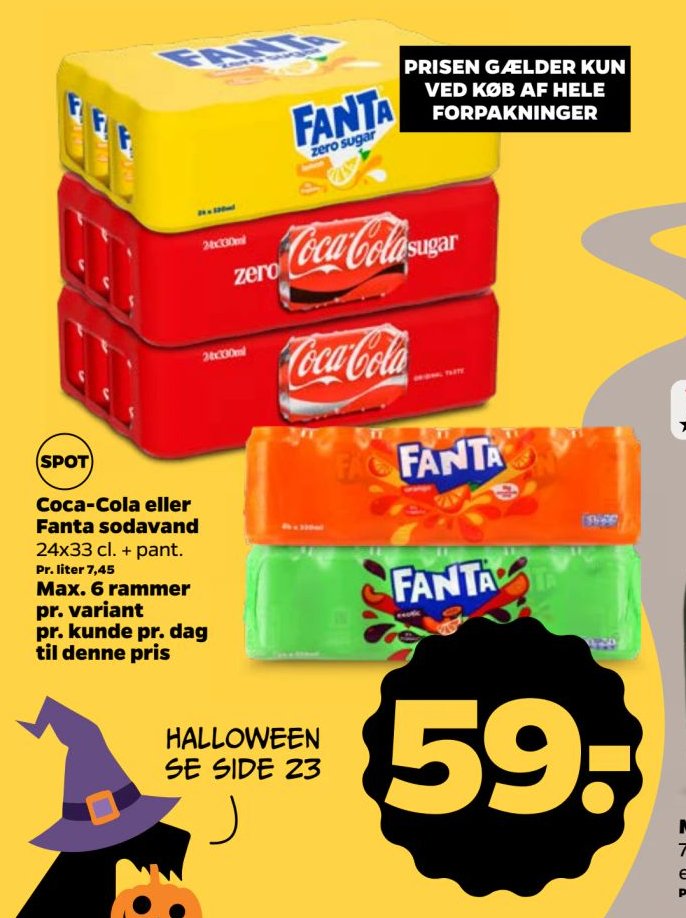 Coca-Cola eller Fanta sodavand 24x33 cl + pant – Netto