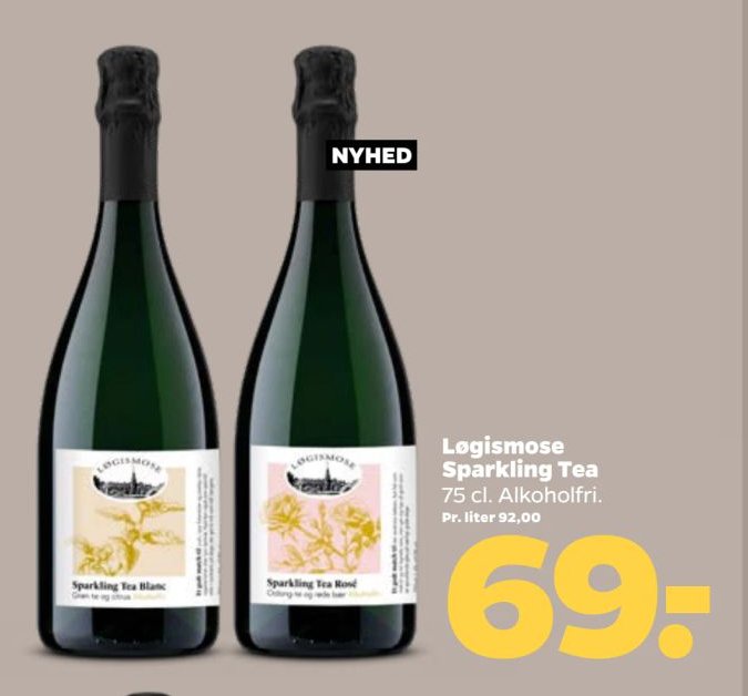 Logismose Sparkling Tea 75 cl. Alkoholfri. – Netto