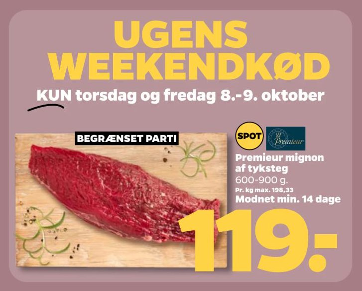 Premieur mignon af tyksteg 600-900 g – Netto