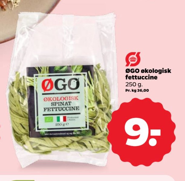 ØGO økologisk fettuccine 250 g. – Netto
