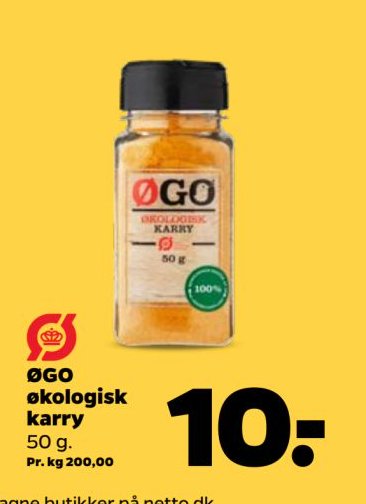 ØGO økologisk karry 50 g. – Netto