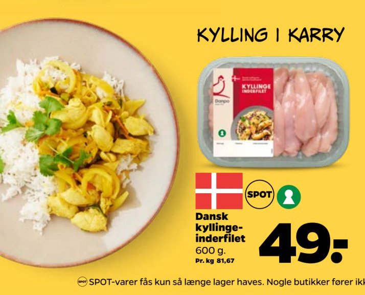 Dansk kyllingeinderfilet 600 g. – Netto