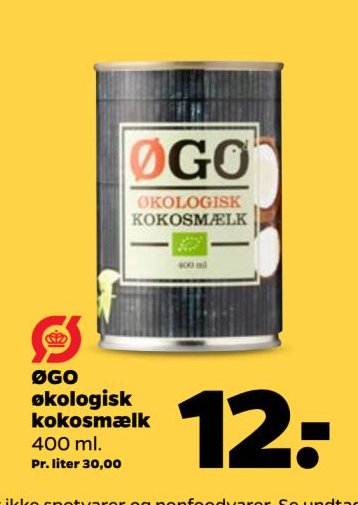 ØGO økologisk kokosmælk 400 ml. – Netto