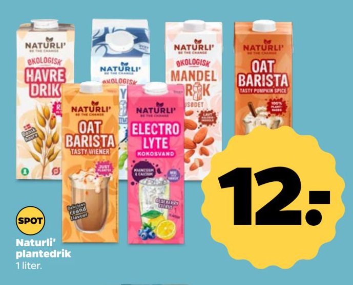 Naturli' plantedrik 1 liter. – Netto
