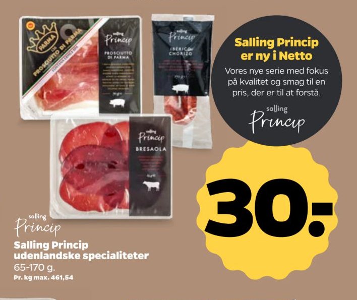 Salling Princip udenlandske specialiteter 65-170 g. – Netto