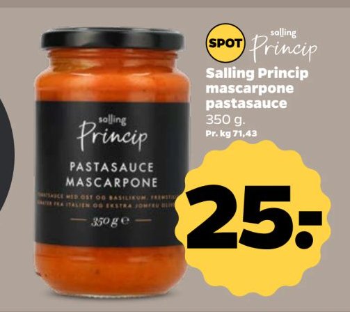 Salling Princip mascarpone pastasauce 350 g. – Netto