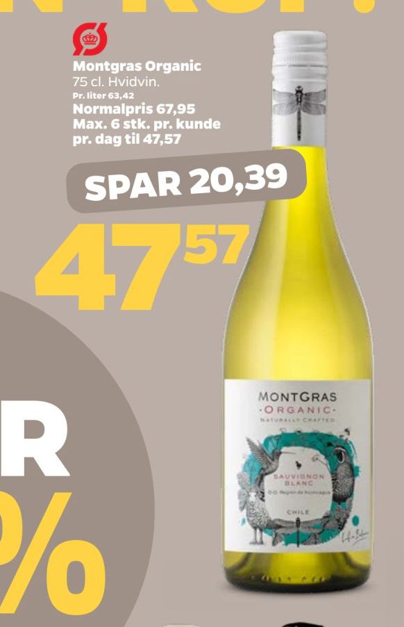 Montgras Organic Hvidvin. – Netto