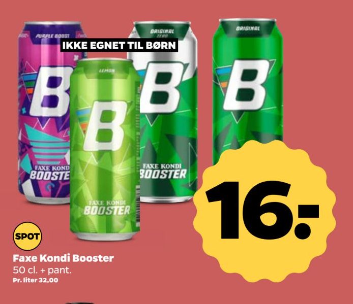 Faxe Kondi Booster 50 cl. + pant. – Netto