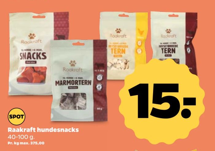 Raakraft hundesnacks 40-100 g. – Netto